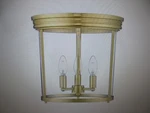Z-lite Thayer 13 In. Luxe Gold Integrated Led Flush Mount With Clear Glass Shade. Fixed Price $56.95.