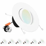 Luxrite 6-PACK 5/6 Inch Gimbal Led Recessed Lighting Can Lights Cct Dimmable. Fixed Price $189.99.