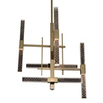 Allegri 034971-FR001 Apollo 10 Light 26"W Led Abstract Chandelier Brushed. Fixed Price $3666.00.