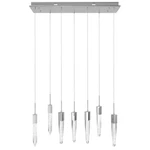 Avenue Lighting Aspen 7LT 130" Pendant, Chrome/bubbled Crystal HF1900-7-AP-CH. Fixed Price $991.20.