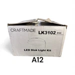 Craftmade LK3102 Bnk Universal Fan Light Kit 9"W Single Led Ceiling - Nickel.. Fixed Price $110.00.