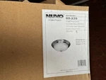 Nuvo Light Flush Fixture W/ Frosted Swirl Glass, Antique Brass 60-239. Fixed Price $30.00.