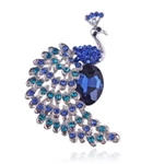 Vintage Style Peacock Bird Rhinestone Crystal Cyan Brooch Pin Pendant Gift. Fixed Price $13.77.
