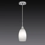 Mini Glass Pendant 1-LIGHT With Handblown White Swirl Art 1-PACK,. Fixed Price $83.97.