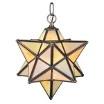Meyda Lighting 12'W Moravian Star Beige Iridescent Pendant, Bai - 12133. Fixed Price $395.90.