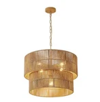 Pakokula Boho 5-LIGHT Painted Gold Finish Farmhouse 2-TIER Drum Chandelier. Fixed Price $119.99.