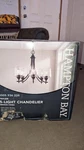 Hampton Bay Pavlen Chandelier 23 In. 5-LIGHT Bronze With Clear Glass New. Fixed Price $74.59.