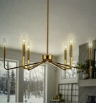 Acaner Gold Farmhouse Chandeliers For Dining Room, 6-LIGHT Modern .... Fixed Price $79.95.