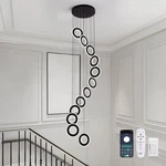Modern 12-LIGHT Dimmable Integrated Led Black Round Chandelier Open Box, New!. Fixed Price $69.00.