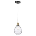 Innovations Waverly 1LT 8" Mini Pendant, Black Brass/clear 616-1P-BAB-G372. Fixed Price $151.36.