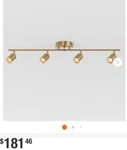 Vidalite Shura 4 Ft. 5-LIGHT Brushed Brass Led Fixed Track Lighting Kit 3000K. Fixed Price $96.69.