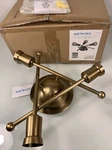 Armstrong 15 In. 3-LIGHT Natural Brass Flush Mount Ceiling Kichler. Fixed Price $95.00.