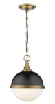 Z-lite 619MP-MB-FB, Peyton 2 Light 11"W Pendant In Matte Black / Factory Bronze. Fixed Price $206.03.