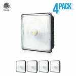 4 X Parmida 70W Canopy Light Dimmable Waterproof Dlc/etl 5000K Garage In Black. Fixed Price $175.93.