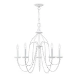 Livex Lighting Alessia 5-LIGHT Contemporary Metal Chandelier Antique White. Fixed Price $200.99.