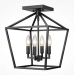 Millennium Lighting 3334 12"W Semi-flush Ceiling Fixture Black. Fixed Price $129.95.