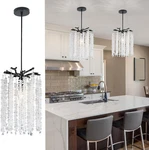 Twinklumen Black Crystal Pendant Light For Kitchen Island, Luxury Branch Chandel. Fixed Price $69.99.