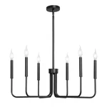 6-LIGHT Chandelier, Black Farmhouse Adjustable Height, Dining Room. Fixed Price $66.49.