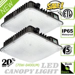 Wyzm Led Canopy Light 70W =250W 300W Mh Equal 7800LM 5500K 110-130VAC (2-PACK). Fixed Price $76.57.