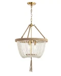 Safavieh Cydney 3 Light 18.5 Inch Pendant White / Natural. Fixed Price $119.00.