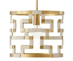Capital Lighting 341011 Hala 14"W Pendant - Bleached Natural Jute / Patinaed. Fixed Price $418.00.