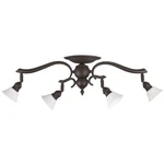 Canarm IT217A0410 Bronze Addison 4-LIGHT 27"W Fixed Rail Ceiling Or Wall Mount. Fixed Price $94.64.