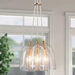 Optimant Lighting Modern Gold 3-LIGHT Pendant Fixture H13A03827. Fixed Price $62.65.