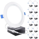 Sunco 12 Pack Led Recessed Light, Ceiling Canless Inch, White - 6K. Fixed Price $103.37.