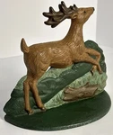 Cast Iron Running Elk Doorstop 6.75 Hunting Decor - Vintage. Fixed Price $34.99.