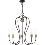 Livex Lighting 41365-07 Lucerne Chandelier Bronze With Antique Brass Accents. Fixed Price $223.97.