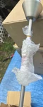 Sunset Lighting F1013-53 Stem Pendant Satin Nickel Alabaster Glass Cone Shade. Fixed Price $30.00.