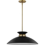 Nuvo Lighting 60/7461 Perkins Pendant Matte Black/burnished Brass. Fixed Price $197.59.