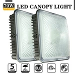 Wyzm Led Canopy 70W Gas Station Carport Ceiling Lights 5500K White 2 Pack. Fixed Price $88.00.