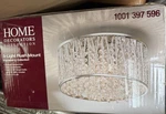 Hdc Saynsberry 11.5 In. 3-LIGHT Chrome And Crystal Drum Shape Flush Mount. Fixed Price $89.49.