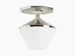 Kohler Celano 2-LIGHT Flush Mount Polished Nickel, Modern Ceiling Fixture. Fixed Price $233.57.