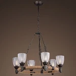 Claxy Ecopower Vintage Metal & Rope 6-LIGHTS Pendant Lighting Chandelier. Fixed Price $99.99.