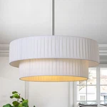 Lamqee 20" Modern Drum Chandelier, 3-LIGHT Hand-pleated Fabric Pendant Fixture. Fixed Price $113.32.