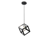 Dvi Lighting Polygon Satin Nickel And Graphite One-light Pendant. Fixed Price $89.99.