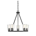 Savoy House Calhoun 5-LIGHT Chandelier, Matte Black 1-1021-5-89. Fixed Price $358.70.