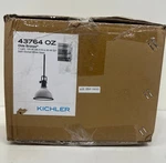 Kichler Hatteras Bay 1-LIGHT Olde Bronze Mini Pendant Etched Glass. Fixed Price $89.99.