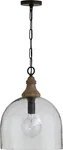 Capital Lighting Pendant Inglewood Clear Organic Rippled Glass Dome 100 Watts. Fixed Price $175.00.