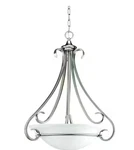 Progress Lighting Torino 3-LIGHT Brushed Nickel Foyer Pendant With Etched Glass. Fixed Price $178.84.