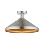 Livex Geneva Light Semi-flush Mount, Nickel/nickel Metal/gold 40950-91. Fixed Price $203.96.