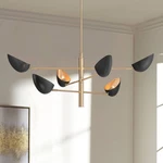 Possini Euro Atherton 42 1/2" Gold And Black 6-LIGHT Sputnik Pendant. Fixed Price $349.95.