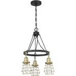 Craftmade 50623-FBSB Neighborhood Thatcher Chandelier Flat Black/satin Brass. Fixed Price $91.26.