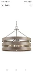 Progress Lighting Pendant 4-LIGHT Brushed Nickel Drum 22 In. Gulliver. Fixed Price $135.05.