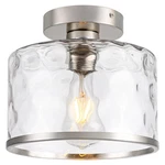 Zlepmlla Modern Semi Flush Mount Ceiling Light With Industrial Clear Hammered.... Fixed Price $69.21.