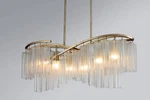 Maxim Victoria 41" Wide Silver Glass Kitchen Island Light Pendant. Fixed Price $1358.30.