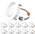 5CCT 10-PACK Sunco 4" Retrofit Led Recessed Dimmable Can Baffle Trim Damp Rated. Fixed Price $33.76.