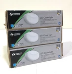 Lot Of 3 Lithonia Lighting 10-WATT White Integrated Led Flushmount Closet. Fixed Price $59.39.